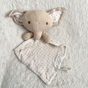 Living Textiles Tan Elephant Baby Lovey Stuffed Toy Infant Organic